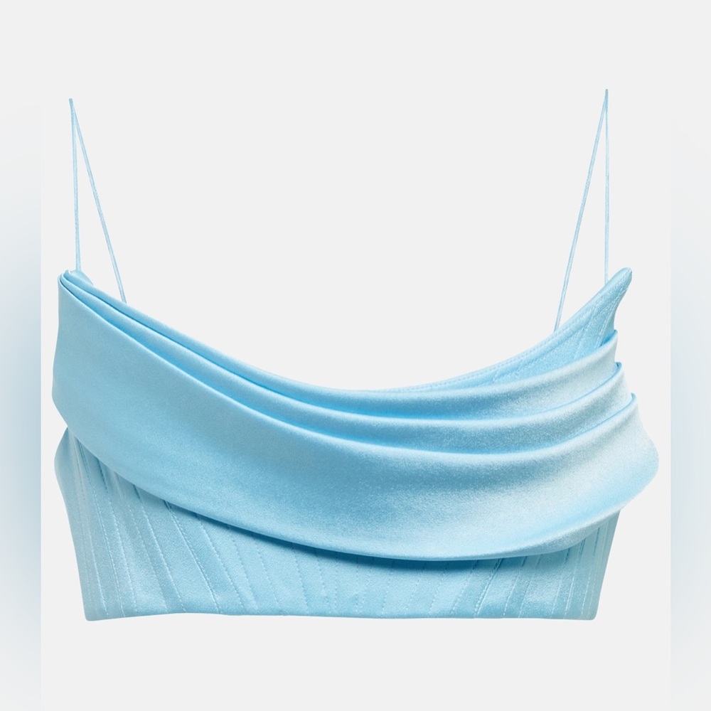 NWT Alex Perry Carva Satin Crêpe Crop Top Size US 6 AU 10